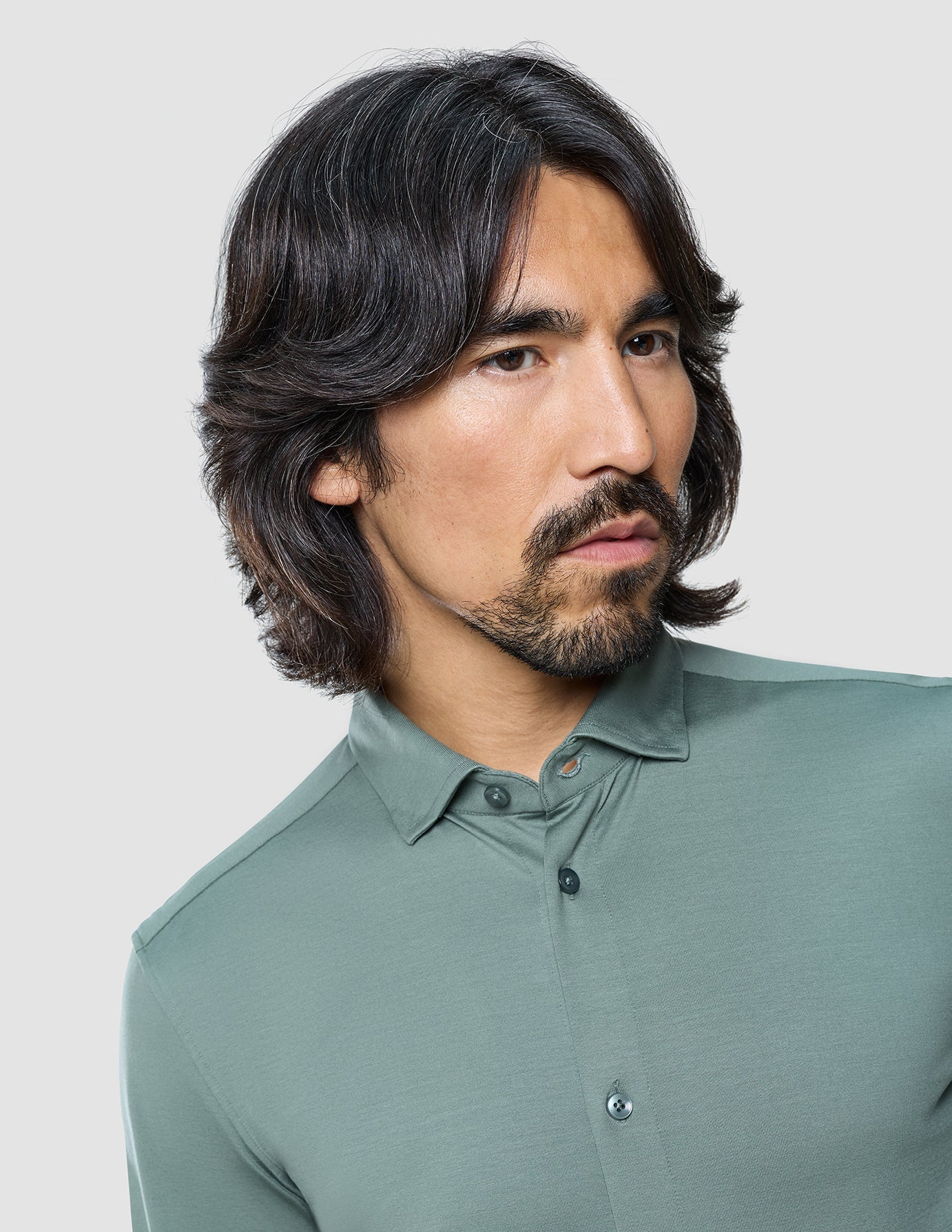 Classic Shirt Mist Green Slim